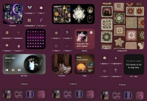 Cool Ipad Home Screen, Macbook Wallpaper Whimsigoth, Whimsigoth Aesthetic Wallpaper Desktop, Whimsigoth Phone Layout, Whimsigoth Iphone Layout, Whimsigoth Desktop Wallpaper, Whimsigoth Homescreen, Whimsigoth App Icons, Whimsigoth Widgets