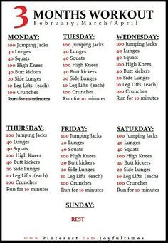 Month Workout Plan, 3 Month Workout Plan, 3 Month Workout, Home Gym Exercises, Month Workout, Lose 15 Pounds, At Home Workout Plan, Weight Workout Plan, Workout Schedule