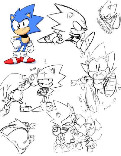 Illustrations and etc. by Tyson Hesse Tyson Hesse, Draw Sonic, How To Draw Sonic, Sonic Mania, Classic Sonic, Cd Art, Sonic Franchise, Hedgehog Art, Sonic And Shadow