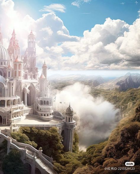 Fairy Tail Castle, Kingdom Aesthetic, Fantasy Castles, Fantasy Settings, Fantasy Cities, Maxence Danet, Fantasy Architecture, Scenery Art, Writing Things