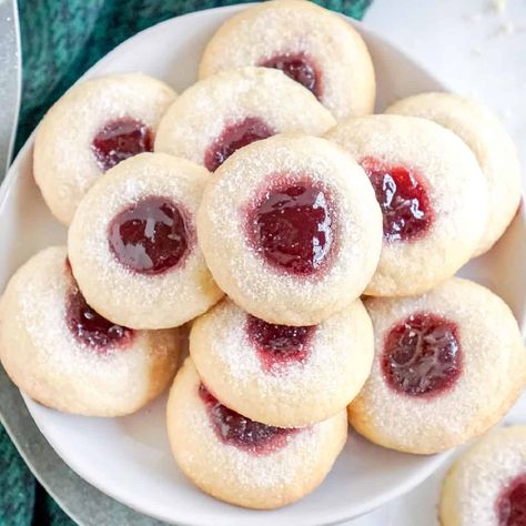 Raspberry Thumbprint Cookies | Butter Your Biscuit Thumbprint Cookies No Egg, Raspberry Fingerprint Cookies, Finger Print Cookies, Rasberry Thumbprint Cookies, Thumbprint Cookies Raspberry, Fingerprint Cookies, Oatmeal Cookies No Eggs, Raisin Chocolate Chip Cookies, Cookies No Eggs