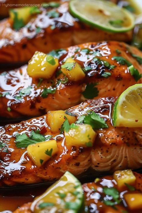 Savor The Unforgettable Honey Pineapple Salmon Tonight - My Home Made Recipe Pineapple Sauce For Fish, Pineapple Glazed Salmon, Salmon With Pineapple Recipes, Salmon And Pineapple Recipes, Salmon Pineapple Recipes, Honey Pineapple Salmon, Pineapple Salmon Recipes, Summer Salmon Recipes, Pineapple Recipes Dinner