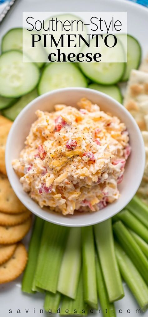 Southern Style Pimento Cheese, Velveeta Pimento Cheese, Southern Style Appetizers, Southern Snacks, Pimento Cheese Recipe, Pimento Cheese Spread, Pimento Cheese Recipes, Sandwich Spread, Comfort Food Southern