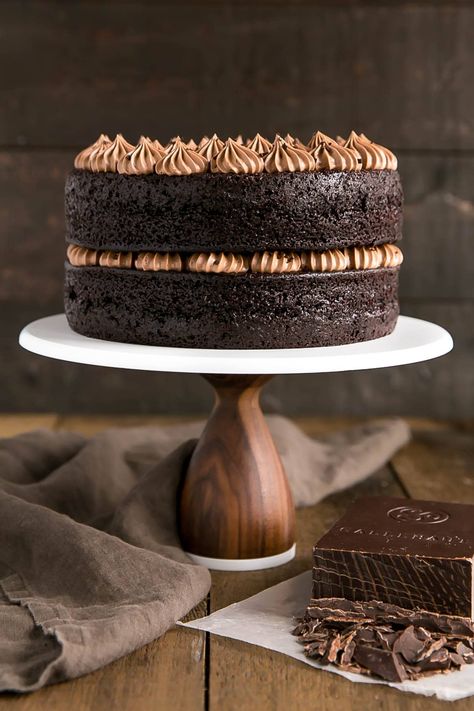 A chocolate cake sitting on top of a wooden table Best Simple Chocolate Cake, Silk Pie Recipe, Salted Caramel Chocolate Cake, Super Moist Chocolate Cake, French Silk Pie, Awesome Desserts, Silk Pie, Easy Chocolate Cake, Cake Layers