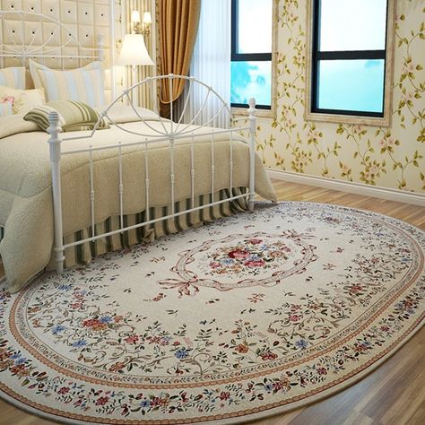 American Pastoral Oval Rugs And Carpets For Home Living Room Countryside Home Bedroom Area Rugs Coffee Table Floor Mat 160X230CM-in Carpet from Home & Garden on Aliexpress.com | Alibaba Group Countryside Interior, Florida Apartments, Oval Area Rug, Bedroom Pink, Rugs Runners, Bedside Rug, Plush Carpet, Round Carpet, Oval Rugs