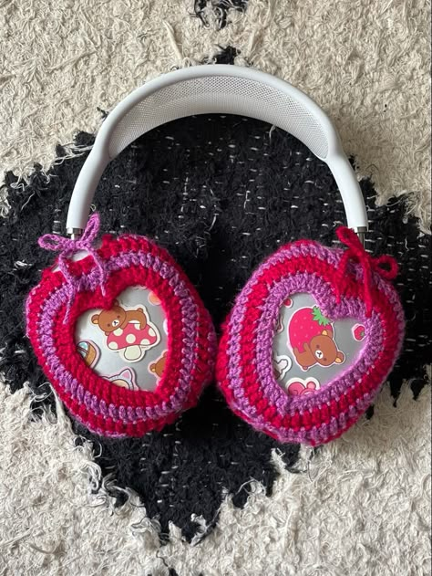 Cute Crochet Headphone Cover, Crochet Beats Headphone Cover, Crochet Airpod Max Cover, Headset Crochet, Airpod Max Crochet Cover, Headphones Crochet Cover, Airpod Max Crochet, Headphone Cover Crochet, Crochet For Boyfriend