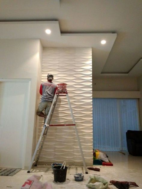 Textured Wall Panels, House Ceiling Design, Ceiling Design Living Room, Front Yard Landscaping Ideas, Yard Landscaping Ideas, Tv Wall Design, Interior Wall Design, Wall Molding, 3d Wall Panels