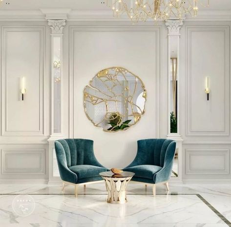 Neoclassic Interior, Interior Designers In Delhi, Classical Interior, Neoclassical Interior, Luxury Furniture Living Room, Furniture Details Design, Mirror Design Wall, Classic Interior Design, Classic Living Room