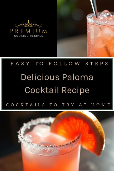 Discover a new level of enjoyment with this invigorating Paloma Cocktail recipe, offering a captivating twist to the classic margarita. Shake up your tequila game and treat yourself to a refreshing and delightful sip of this zesty concoction. Elevate your cocktail repertoire and impress your guests with the perfect balance of flavors in every glass. Unleash the spirit of celebration with this vibrant drink that is sure to brighten any occasion. Classic Paloma Cocktail, Paloma Cocktail Tequila Recipe, Paloma Cocktail Tequila, Cocktail Tequila, Drink Night, Tequila Recipe, Traditional Margarita, Paloma Cocktail, Flavored Sparkling Water