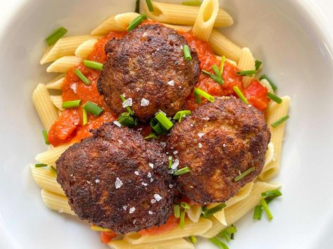 Sous Vide Meatballs, Anova Sous Vide, Sous Vide Pork, Yogurt Bread, Sausage Parmesan, Fried Meatballs, Italian Breadcrumbs, How To Make Meatballs, Ground Italian Sausage