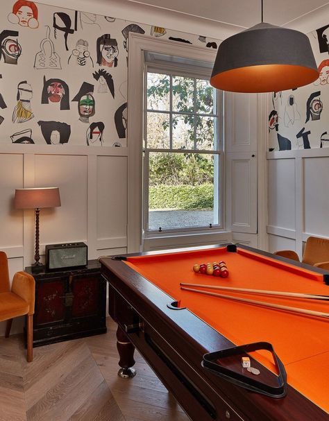 Georgian renovation named Scotland's home of the year - BBC News Circus Lights, Grand Kitchen, Pool Rooms, Scandi Design, Drawing Room, Interior Stylist, Billiard Table, French Doors, Game Room