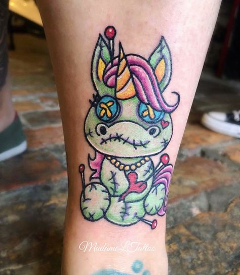 Voo Doo Doll Tattoo, Voodoo Doll Tattoo Ideas, Voodoo Doll Tattoo Drawing, Voodoo Doll Tattoo Creepy, Voodoo Tattoo Ideas, Dark Unicorn Tattoo, Voodoo Doll Drawing, Tattoo Unicorn, My Little Pony Tattoo