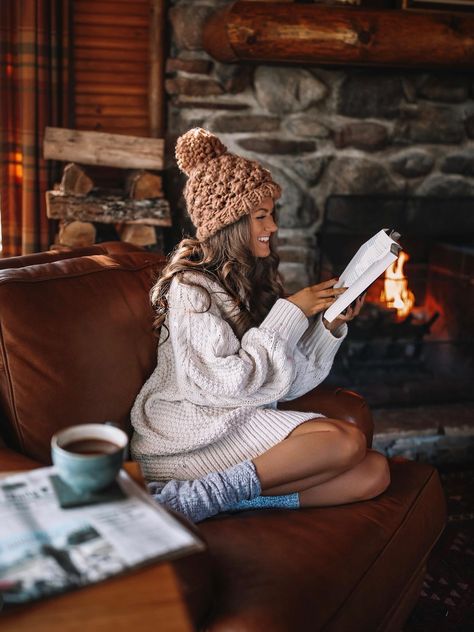 Fireplace Photoshoot, Cabin Outfit, Caitlin Covington, Southern Curls And Pearls, Cabin Trip, Shot Ideas, Winter Photoshoot, Australian Photographers, Fallen Book