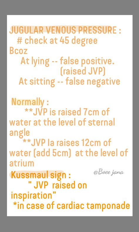 Jugular Venous Pressure, Jugular Vein, Exam Notes, Tips Study, Cardio, Medical, Quick Saves