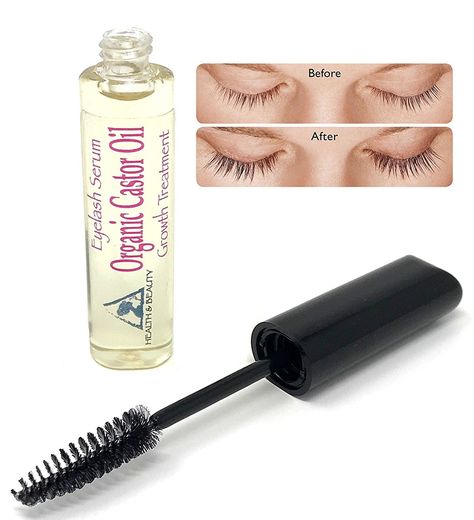 Longer Thicker Eyelashes, Grow Longer Thicker Eyelashes, Castor Oil Eyelashes, Long Thick Eyelashes, Organic Serum, Eyelash Enhancer, Beautiful Eyebrows, Organic Castor Oil, Eyelash Growth Serum