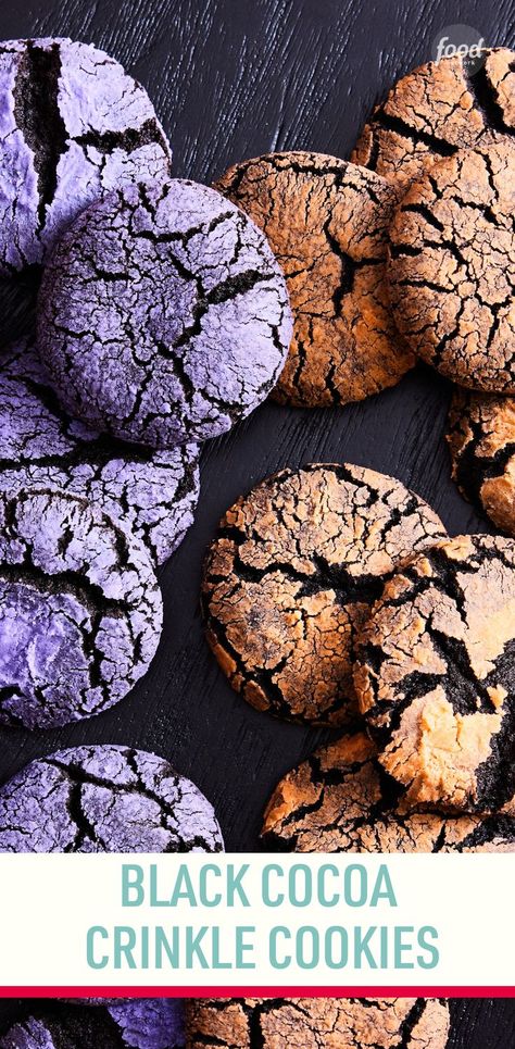 Cocoa Powder Recipes, Crinkle Cookies Recipe, Black Cocoa, Gooey Chocolate Chip Cookies, Chewy Cookies, Cocoa Recipes, Cookie Spread, Espresso Powder, Powder Recipe