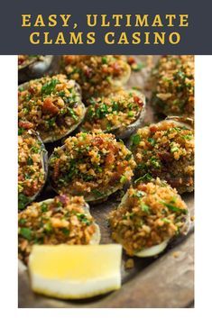 Oysters Casino Recipe, Recipes With Clams, Baked Stuffed Clams Recipe, Stuffed Clams Baked, Clam Casino Recipe, Casino Clams, Clams Casino Dip, Clam Casino, Stuffed Clams Recipe