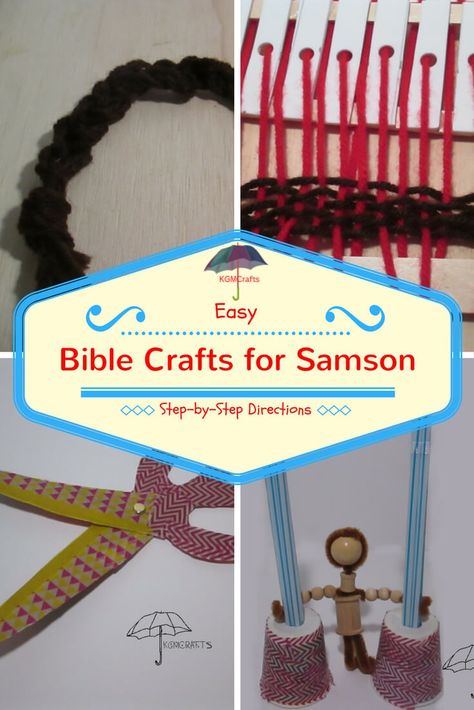 Samson Bible Craft Preschool, Samson Craft Sunday School, Sampson Bible Craft, Samson And Delilah Craft, Samson Bible Craft, Samson Bible Story, Samson Craft, Free Sunday School Printables, Samson Bible