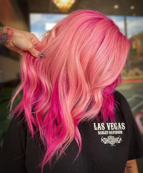 Hair Goals Blonde, Colourful Hair Ideas, Blonde Streak, Baby Pink Hair, Different Haircuts, Natural Hair Colors, Crimson Hair, Haircolor Ideas, Dark Purple Hair