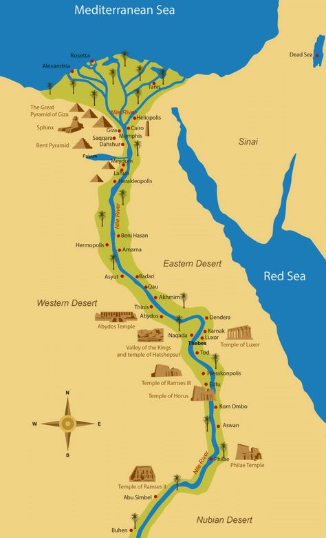 Ancient Egypt Map: Ancient Egyptian Cities That Still Alive Ancient Egypt Map, Ancient Egyptian Cities, Ancient Egypt Projects, Starověký Egypt, Egypt Project, Egypt Map, Egypt Culture, Ancient Egypt History, Great Pyramid Of Giza