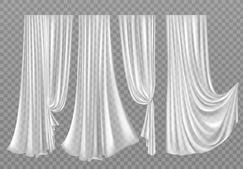 Fancy Curtains, Curtains Vector, Theatre Curtains, Stage Curtains, Window Illustration, Red Drapes, Curtain White, Curtain Backdrops, Interior Design Presentation