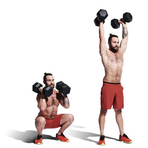 How Many Rounds Can You Complete In This 25-Minute Workout? Full Body Blast, Best Dumbbell Exercises, Full Body Dumbbell, Full Body Dumbbell Workout, Dumbbell Workouts, Dumbbell Exercises, Hour Workout, Big Muscle, Dumbell Workout