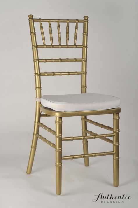 Gold Tiffany chair with white cushion Tiffany Chairs, Tiffany Chair, Gold Tiffany, White Cushions, 18th Birthday, Decor Items, Beautiful Decor, Dining Chairs, Decorative Items