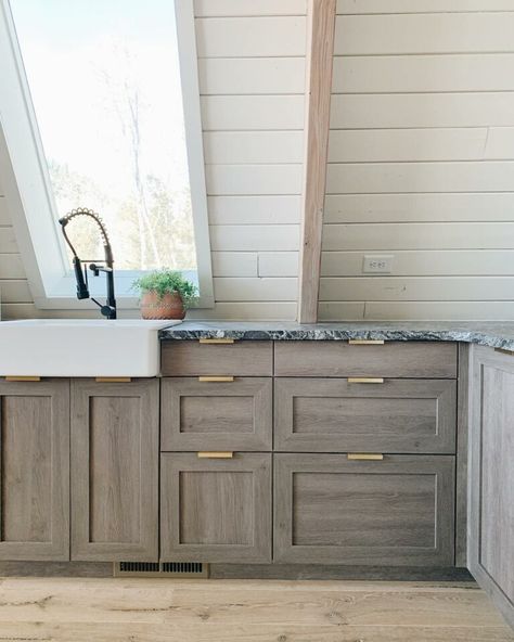 How to Choose the Perfect Gray Wood Stain Kitchen Cabinet Inspiration, Grey Stained Wood, Cabinet Plans, Staining Cabinets, Rustic Cabinets, Chris Loves Julia, Black Living Room, Ikea Cabinets, Linen Cabinet