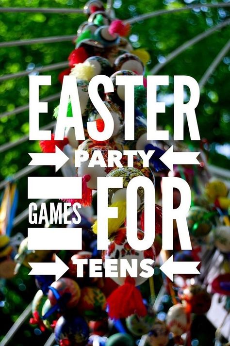 Planning cool Easter party games for teens and tweens isn't as much of a challenge as you might think!  Check out a few of our favorites for a fun day! Easter Games For Teens, Easter Teens, Party Games For Teens, Diy Party Games, Easter Games For Kids, Easter Party Games, White Egg, Youth Games, Holiday Party Games