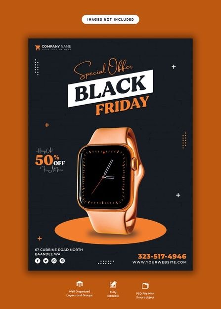 Special Offer Design, Product Poster Design, Watch Poster, Offer Poster, Banner Design Ideas, Social Media Banner Design, Black Friday Flyer, Black Friday Design, Black Friday Sale Banner