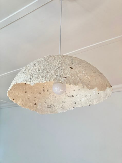 Paper Mache Lamp, Paper Mache Lighting, Paper Mache Pendant Light, Papier Mache Pendant Light, Paper Mache Hanging Lamp, Diy Pendant Light Shade Paper Mache, Diy Light Shade, Diy Luminaire, Aluminum Foil Art