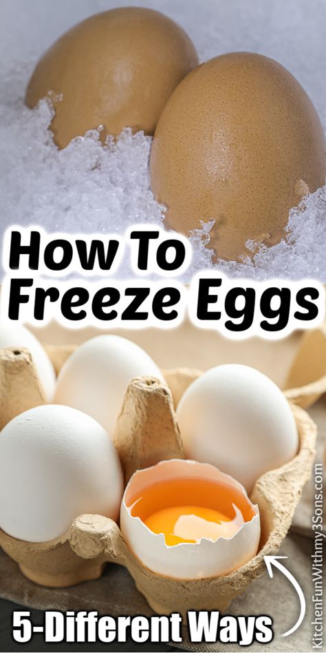 Freezing Eggs may be something you hadn't considered until you are faced with a container you haven't used and the expiration date is coming up. Don't worry, we are going to show you all the ways you can freeze eggs. Freezing Egg Whites, How To Freeze Eggs, Can You Freeze Eggs, Freeze Eggs, Amish Cookies, Mounds Cake, Breakfast Bundt Cake, Kitchen Knowledge, Pineapple Casserole