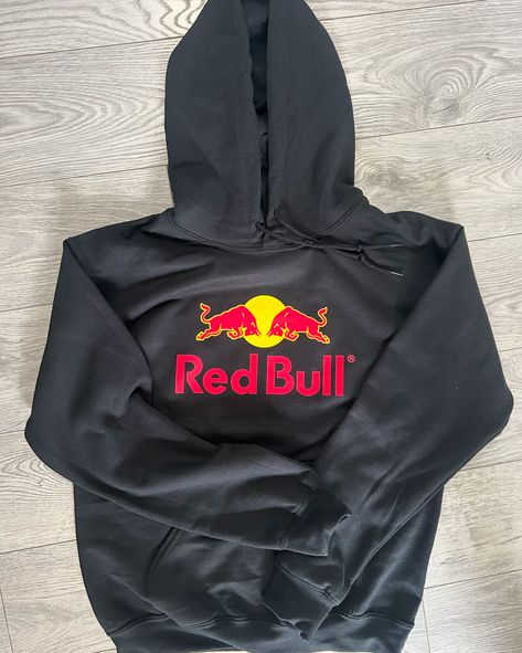 Custom red bull hoodie! #custommade #customized #smalltshirtbusiness #smallbusiness #niagaralocalbusiness #shoplocal Tshirt Business, Shop Local, Grey Hoodie, Red Bull, Custom Made, Grey, Red, Quick Saves