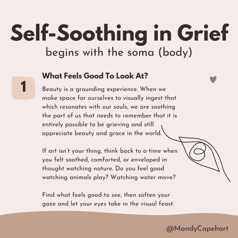 When we feel a lack of safety and connection with others, we are often in a state of dysregulation instead of flowing in a positive state of curiosity and openness. The slides above are a somatic invitation into self-soothing. It begins with awareness in the body, which is something we lose sight of quickly as grief settles into our bones. Gone are the days of just trying everything and hoping something sticks to heal us. We are now living in our embodied selves, allowing that integrated... Self Soothing, Wellness Workshop, Wellness Blog, Wellness Spa, Wellness Center, Wellness Coach, Insta Inspo, Wellness Fitness, Do You Feel