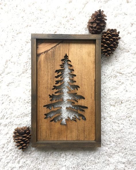 Scroll Saw Gift Ideas, Wood Wall Signs, Wood Sign Decor, Scroll Saw Christmas Tree, Scroll Saw Crafts, Laser Engraving Projects, Scroll Saw Christmas Projects, Wood Cnc Projects, Scroll Saw Projects Ideas