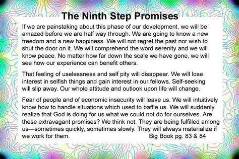 9th Step Promise Step 2 Aa Quotes, 3rd Step Prayer Aa, The 12 Steps Of Recovery, 12 Steps Recovery Alcohol, Al Anon, No Expectations, Making Amends, Codependency Recovery, Prayer Images