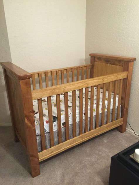 Custom baby crib, rustic baby crib with mattress Rustic Baby Cribs, Rustic Baby, Room Makeover Inspiration, Baby Crib, Wood Work, Baby Cribs, Custom Baby, Room Makeover, Cribs