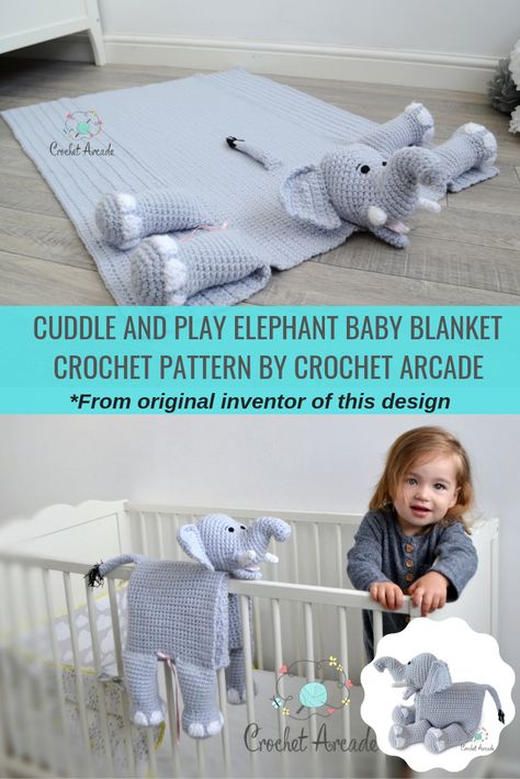 Baby Shower Crochet Gifts, Elephant Baby Blanket Crochet, Crochet Elephant Pattern Free, Crochet Patterns For Babies, Knot Tutorial, Magic Knot, Elephant Baby Blanket, Christmas Crochet Patterns Free, Elephant Blanket