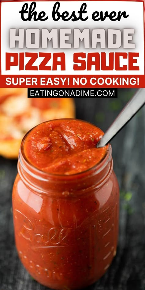 Pizza Sauce Crushed Tomatoes, Tomato Sauce For Pizza Base, Pizza Sauce Canned Tomatoes, Kraft Pizza Sauce Recipe, Recipe Pizza Sauce, No Cook Pizza Sauce Recipe, Homemade Pizza Sauce Canned Tomatoes, How To Make Pizza Sauce Homemade, Pizza Sauce From Canned Tomatoes