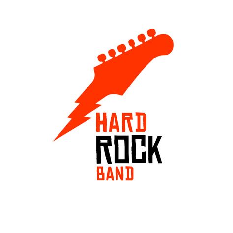 Hard Rock Band / Guitar Logo Rock Band Logo Design, Rock And Roll Logo, Electricity Logo, Rock Wallpaper, Band Logo Design, Rock Logo, Guitar Graphic, Drum Band, Rock Band Logos