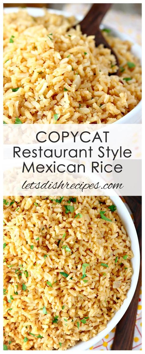 Mexican Restaurant Recipes, Restaurant Style Mexican Rice, Mexican Rice Recipe, Copycat Food, Rice Side Dish Recipes, Mexican Rice Recipes, Mexican Side Dishes, Recipes Copycat, Restaurant Copycat