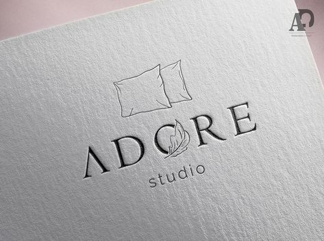 Logo design for the linens company «Adore» on Behance Bedding Logo, Luxury Nightwear, Textile Logo, Design Advertising, Graphic Design Advertising, Luxury Sofa, Business Logo Design, Kids Bedding, Creative Logo