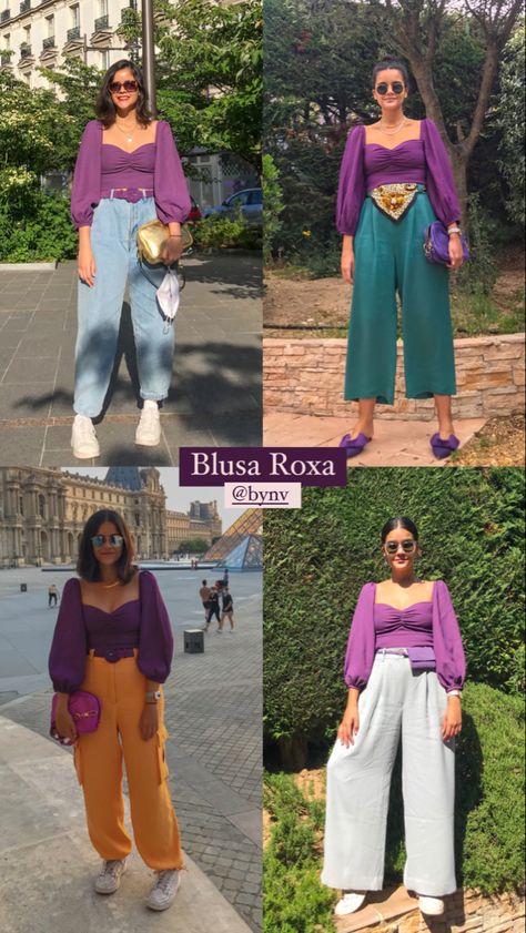 Outfit Chill, Outfits Juvenil, Color Blocking Outfits, Korean Girl Fashion, Spring Fashion Trends, Curvy Outfits, Fancy Outfits, Purple Fashion, Look Plus