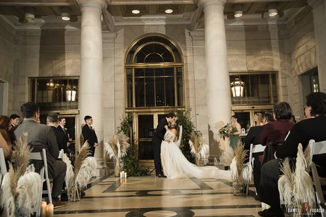 Wedding at the Free Library of Philadelphia | Sloane & Adam - Philadelphia Free Library Wedding, Free Library Of Philadelphia Wedding, Bridal Vibes, Philly Wedding, Library Wedding, Free Library, Philadelphia Wedding, White Gowns, Outdoor Wedding Ceremony