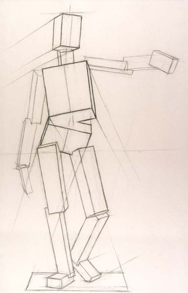 Cube Figure Drawing, Cube Practice Drawing, Block Sketching, Cube Reference, Square Reference, Cubes Drawing, Basic Perspective, Drawing Essentials, Geometric Building