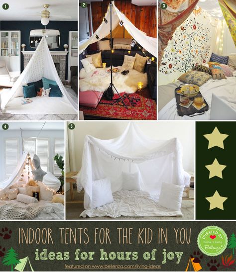 How to Make a Tent for Indoor Camping: Ideas for Kids to Adults Diy Tent Indoor, Tent In Living Room, Indoor Camping Ideas For Kids, Indoor Camping Ideas, Camping Ideas For Kids, Photo Booth Stand, Indoor Forts, Tent Hacks, Indoor Tent