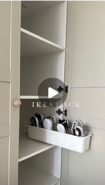 Ikea Hacks and Inspo on Instagram: "IKEA Variera Hack!💥 This drawer can be pulled out for a better overview and accessibility. 💡

@interiorundco shared this storage idea for every room. Check out her page for more interior inspiration. 🤍✨

.
.
.

#ikeahacksandinspo #ikeahack #ikeaideas #storageideas #cupboardstorage #storagesolutions #drawerorganization" Above Wardrobe Storage Ideas, Ikea Vihals Hack, Variera Ikea Hack, Ikea Variera, Entry Closet, Storage Idea, Cupboard Storage, Ikea Hacks, Ikea Hack