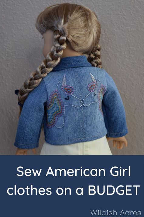 Sew American Girl Clothes on a Budget using Old Clothes - Wildish Acres American Girl Clothes Patterns, American Girl Hairstyles, American Girl Diy, Girls Clothes Patterns, Doll Things, American Girl Crafts, Tiny Clothes, American Girl Doll Patterns, American Girl Doll Clothes Patterns