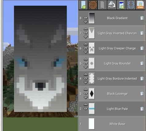 Minecraft Horse Banner Designs, Wolf Banner Minecraft, Minecraft Fox Banner, Dog Banner Minecraft, Minecraft Banners Designs, Minecraft Banner Ideas, Cool Banner Designs Minecraft, Banner Design Minecraft, Best Minecraft Banners