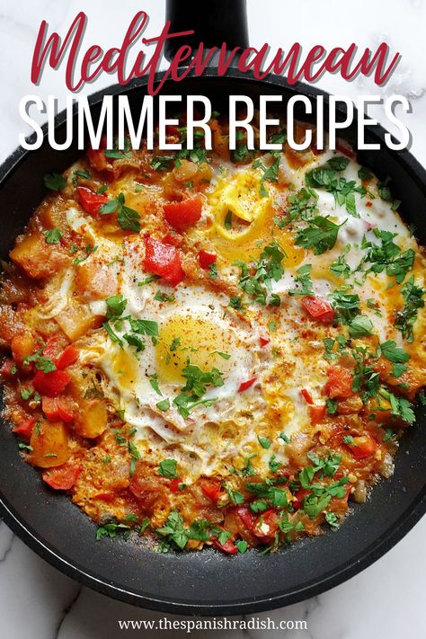 Summer Mediterranean Diet Recipes, Summer Mediterranean Recipes, Italian Summer Recipes Dinner, Summer Mediterranean Meals, Mediterranean Seafood Recipes, Summer Italian Recipes, Mediterranean Dinner Party, Hot Day Dinners, Too Hot To Cook